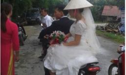 Cô dâu đi dép tổ ong gây 'sốt' cộng đồng mạng