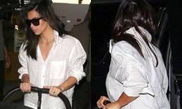 Kim 'siêu vòng ba' mất điểm vì mặc áo nhăn nhúm