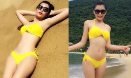 'Siêu vòng ba' Lan Hương khoe dáng hấp dẫn trên biển
