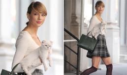 Taylor Swift sành điệu đưa mèo cưng ra phố