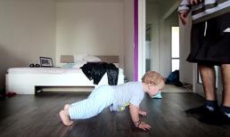 Ngộ nghĩnh chú bé tập nhảy Bboy cùng cha