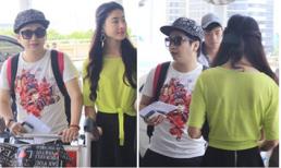 Bắt gặp vợ Bằng Cường tiễn chồng đi lưu diễn trước ngày cưới