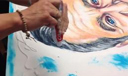 Ấn tượng với khả năng vẽ tranh bằng kem đánh răng