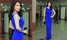 Trương Ngọc Ánh diện váy xanh nổi bật đi làm giám khảo