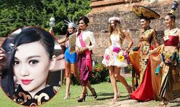 Cao Thùy Linh lộng lẫy với trang phục dân tộc tại Hoa hậu Quốc tế 2014