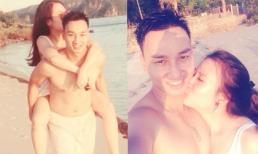 Clip Thành Trung hôn bạn gái đắm đuối trên biển