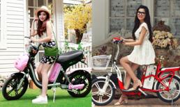 Hot girl Việt điệu đà chạy xe đạp điện 