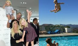 Chồng ca sĩ Jessica Simpson gây sốc với màn tung con lên trời