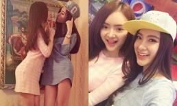 Angela Phương Trinh diện mốt 'không quần' đi ăn tối cùng em gái