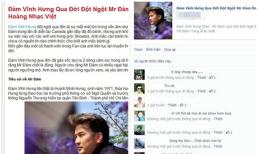 Cư dân mạng xôn xao với tin đồn Đàm Vĩnh Hưng đột ngột qua đời