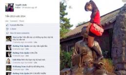 Mạng xã hội sục sôi vì cô gái tè vào mặt tiền nhân