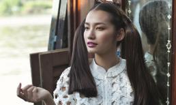 Trúc Diễm "cưa sừng làm nghé" với tóc buộc hai bên