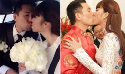 Ngọc Quyên và chồng hôn đắm say trong ngày cưới