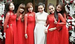 Cô dâu Quỳnh Trâm xinh đẹp với áo dài trắng trong ngày đính hôn