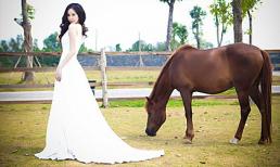 Siêu mẫu Ngọc Bích khoe dáng bên ngựa đón năm Ngọ