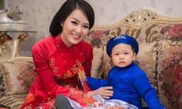 Con trai Á hậu Thụy Vân kháu khỉnh, đáng yêu