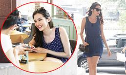 Bắt gặp Trúc Diễm cực xinh tung tăng cà phê ngày cận Tết