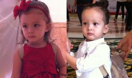 'Chộp ảnh' ngoài đời cực yêu của hai nhóc sinh đôi nhà Hồng Nhung