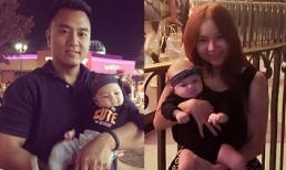 Vợ chồng Duy Uyên cho con gái đi chơi ở trung tâm giải trí