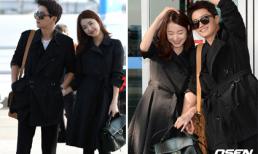 Vợ chồng mỹ nhân 'Gia đình đá quý' rạng rỡ đi trăng mật