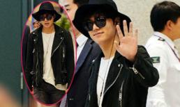 Lee Min Ho 'chất lừ' với phong cách 'bụi bặm' tại sân bay