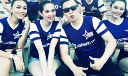 Vũ Khắc Tiệp khoe ảnh cùng dàn chân dài Venus diện áo Ngôi Sao FC