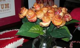 Cách làm hoa hồng thịt xông khói cho ngày 20/10