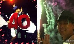 'Mỹ nam không tuổi' Lâm Chí Dĩnh hôn vợ đắm đuối mừng sinh nhật lần 40