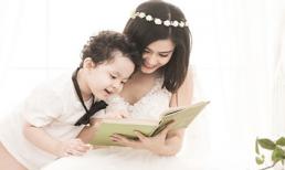 Trương Quỳnh Anh diện váy cưới rạng rỡ bên con trai