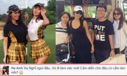 Hà Anh vẫn tươi rói làm việc sau lệnh cấm diễn