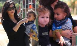 Con gái Kim Kardashian diện style sành điệu đi chơi cùng bố mẹ