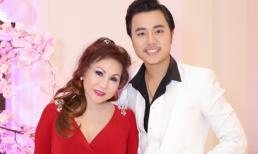 Bồ tỷ phú diện váy đỏ rực, e ấp bên Vũ Hoàng Việt