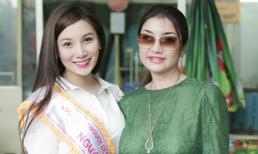 Hoa hậu Lý Thu Thảo giản dị đi từ thiện cùng đàn em