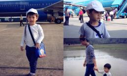 Con trai Đăng Khôi lần đầu theo bố mẹ về thăm quê ngoại