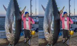 Cô bé 12 tuổi bắt gọn cá ngừ khổng lồ nặng 280 kg