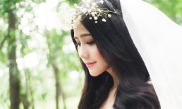 Người mẫu Hoàng Hạnh đẹp như mơ với hình ảnh cô dâu