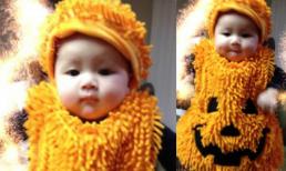 Con gái Duy Uyên hoá quả bí ngô siêu đáng yêu