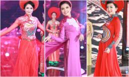Ngắm dàn thí sinh Hoa hậu phía Bắc khoe dáng với áo dài