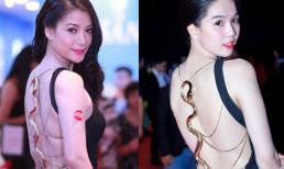 Trương Ngọc Ánh gợi cảm với váy rắn vàng 120 triệu giống Ngọc Trinh
