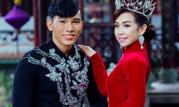 Siêu mẫu Ngọc Tình khoe vẻ nam tính với áo dài bên Hoa hậu