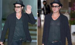 Brad Pitt thân thiện và bảnh bao tại sân bay Hàn Quốc