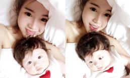 Ngắm mẹ con Elly Trần xinh như hoa