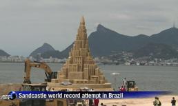Brazil xác lập kỷ lục với lâu đài cát cao nhất thế giới