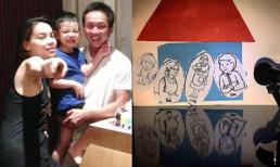 Cường Đô la đầy ẩn ý khi khoe tranh gia đình hạnh phúc của Subeo