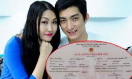 Phi Thanh Vân hạnh phúc khoe giấy chứng nhận kết hôn