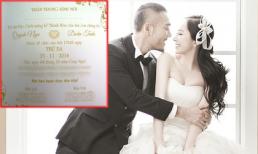 Tiết lộ thiệp cưới của 'cá sấu chúa' Quỳnh Nga