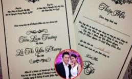 Lộ diện thiệp cưới của Lam Trường - Yến Phương