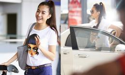 Lệ Hằng cá tính với style năng động ở sân bay