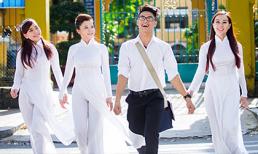 Lâm Vinh Hải và Mắt Ngọc tươi vui ngày về thăm trường cũ