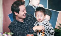 Con trai Đăng Khôi lém lỉnh trong sinh nhật bố